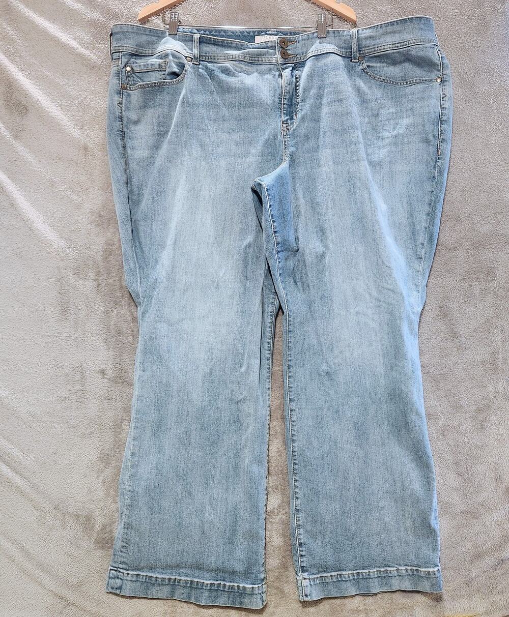 Torrid Womens Light Wash Denim Wide Leg Jeans Size 30R Minimalist Casual Basic